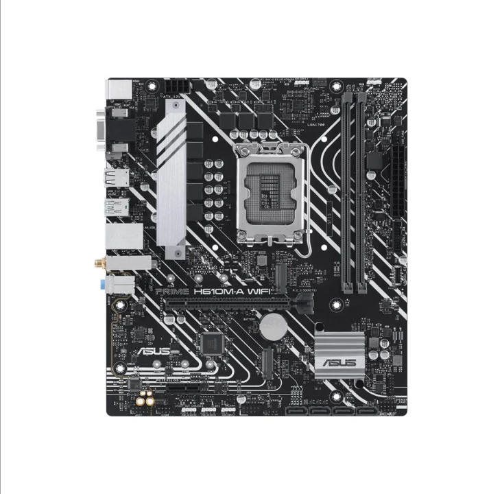 ASUS PRIME H610M-A WIFI Motherboard - Intel H610 - Intel LGA1700 socket - DDR5 RAM - Micro-ATX