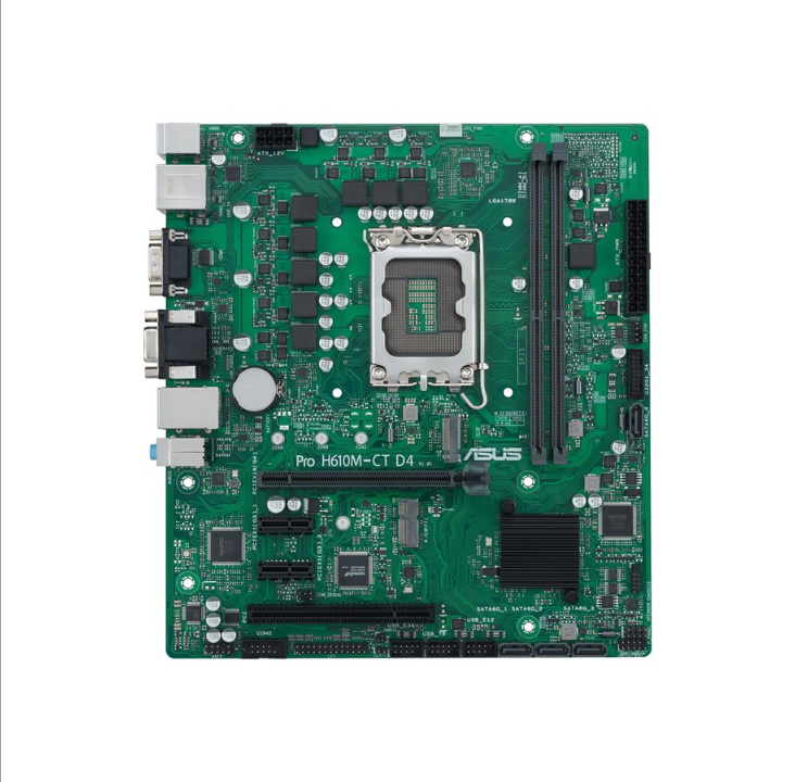 ASUS PRO H610M-CT D4-CSM Motherboard - Intel H610 - Intel LGA1700 socket - DDR4 RAM - Micro-ATX