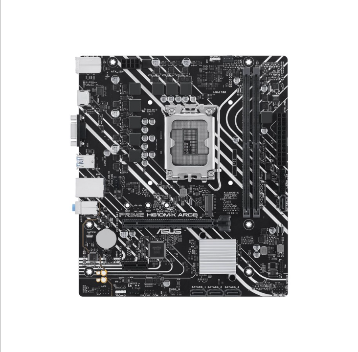 ASUS PRIME H610M-K ARGB Motherboard - Intel H610 - Intel LGA1700 socket - DDR5 RAM - Micro-ATX