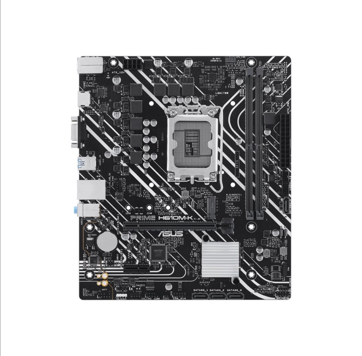 اللوحة الأم ASUS PRIME H610M-K - Intel H610 - مقبس Intel LGA1700 - ذاكرة الوصول العشوائي DDR5 - Micro-ATX