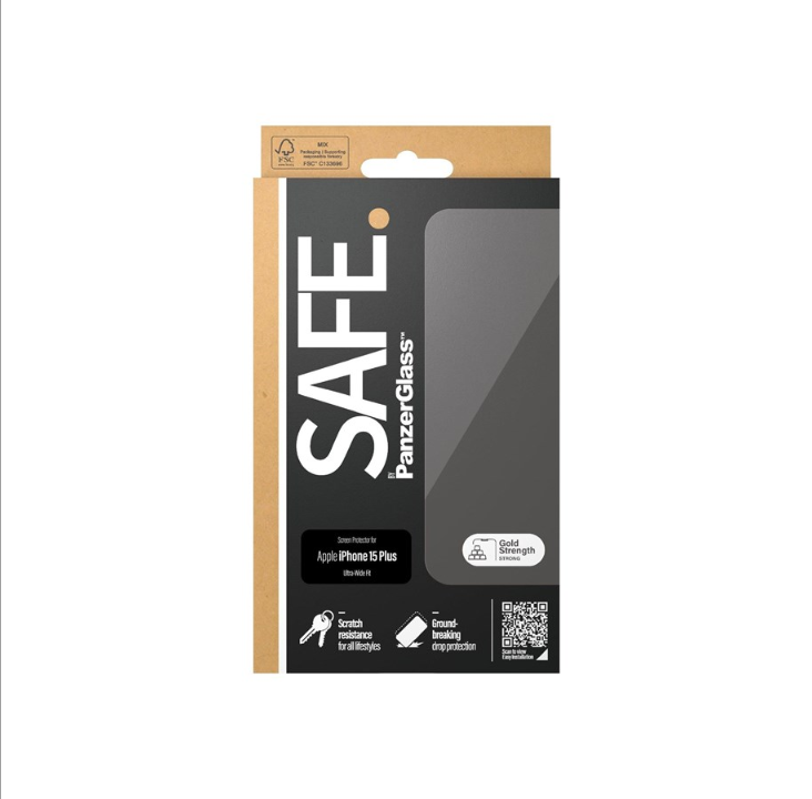 PanzerGlass SAFE. by - screen protector for mobile phone - ultra-wide fit