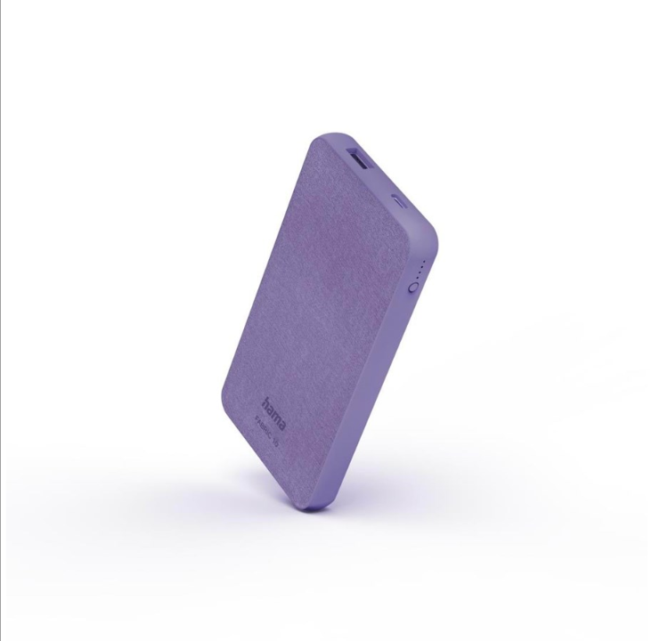 Hama Fabric 10 移动电源 - 紫色 - 10000 mAh
