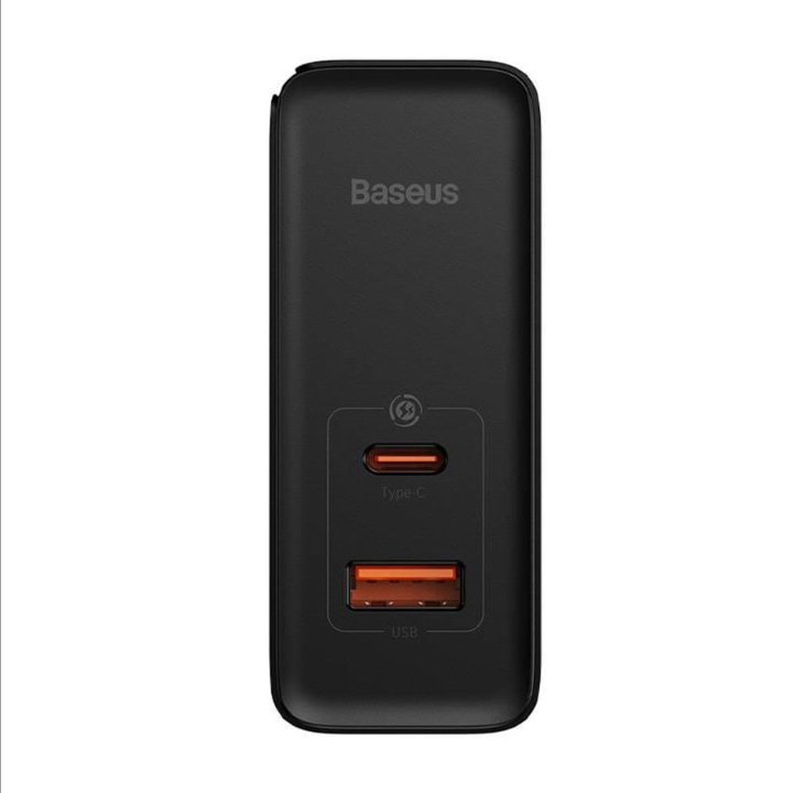 Baseus GaN USB-C + USB 100W + 1m cable (black)