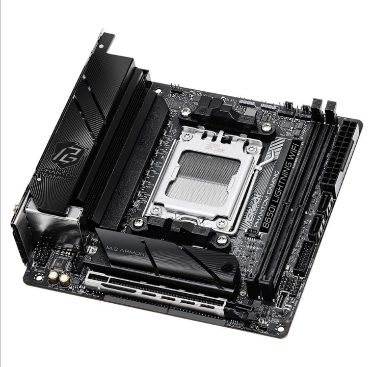 اللوحة الأم ASRock B650I LIGHTNING WIFI - AMD B650 - مقبس AMD AM5 - ذاكرة الوصول العشوائي DDR5 - Mini-ITX