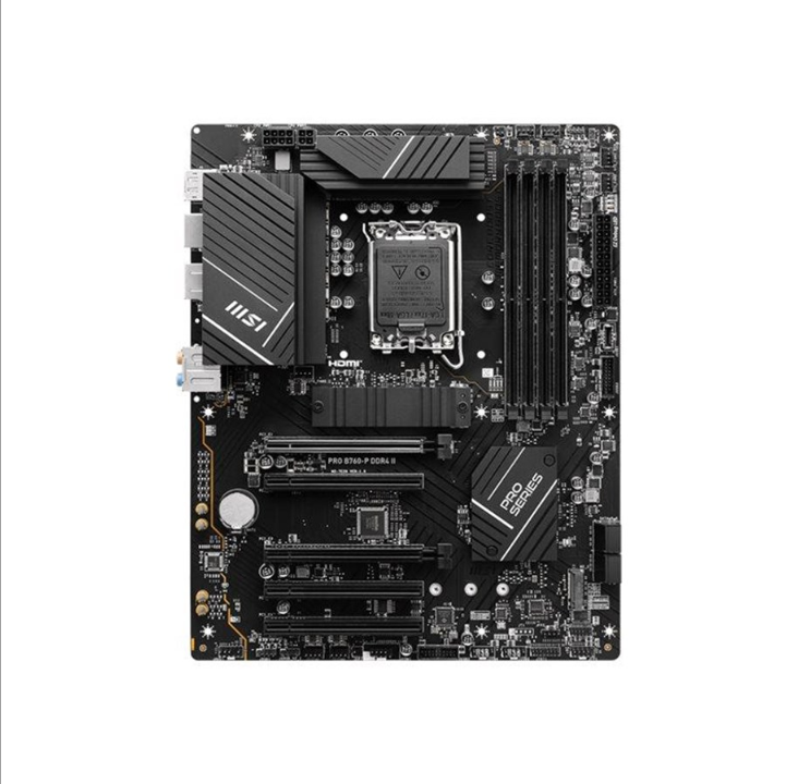 MSI PRO B760-P DDR4 II - motherboard - ATX - LGA1700 Socket - B760 Motherboard - Intel B760 - Intel LGA1700 socket - DDR4 RAM - ATX