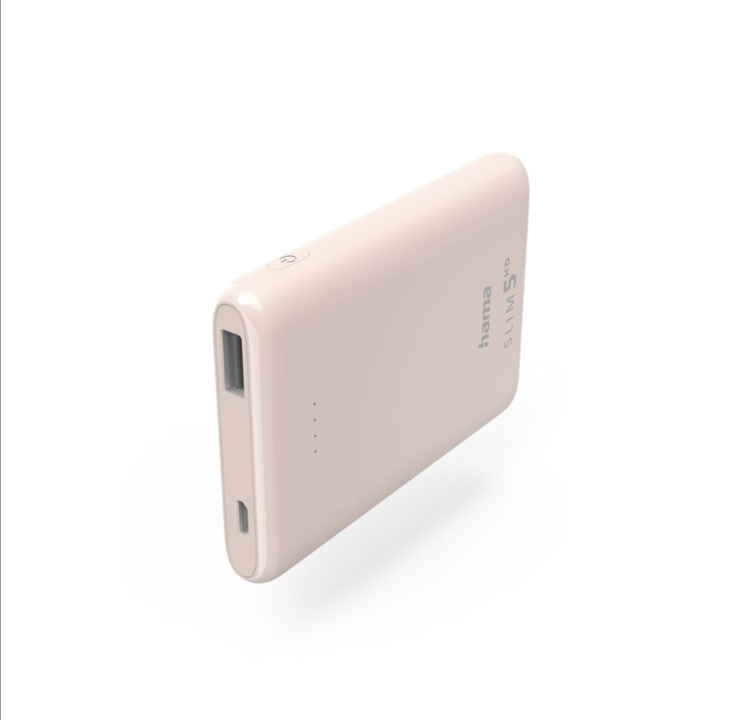 Hama SLIM 5HD PowerBank - Pink - 5000 mAh