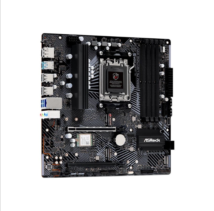 ASRock B650M PG Lightning WiFi - motherboard - micro ATX - Socket AM5 - AMD B650 Motherboard - AMD B650 - AMD AM5 socket - DDR5 RAM - Micro-ATX