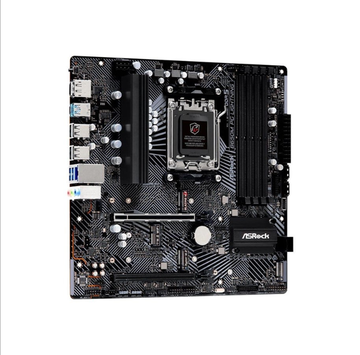 ASRock B650M PG Lightning - motherboard - micro ATX - Socket AM5 - AMD B650 Motherboard - AMD B650 - AMD AM5 socket - DDR5 RAM - Micro-ATX