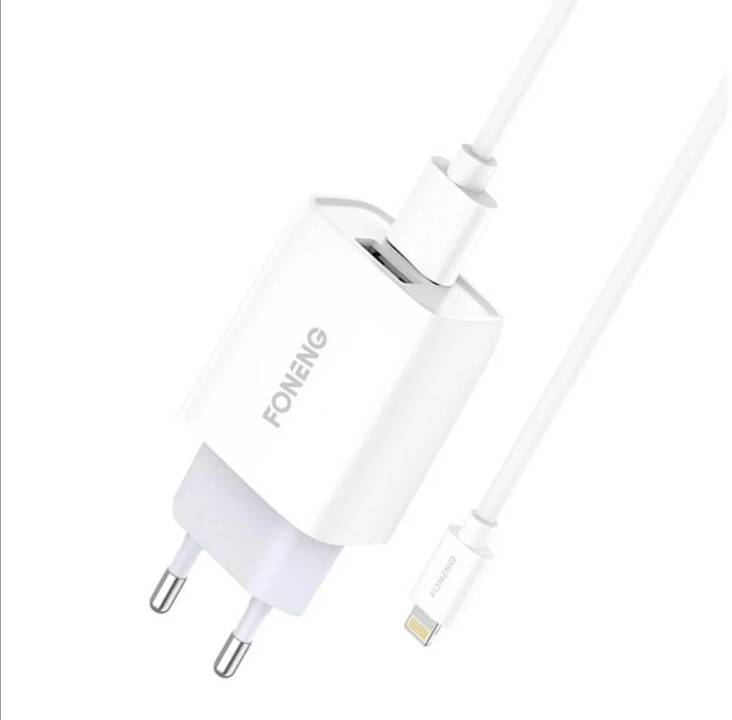 شاحن Foneng السريع 1x USB EU30 QC 3.0+ كابل USB Lightning