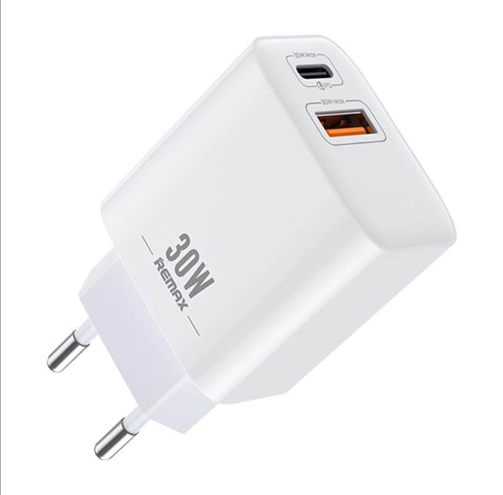 REMAX Wall charger Remax RP-U82 USB USB-C 30W (white)