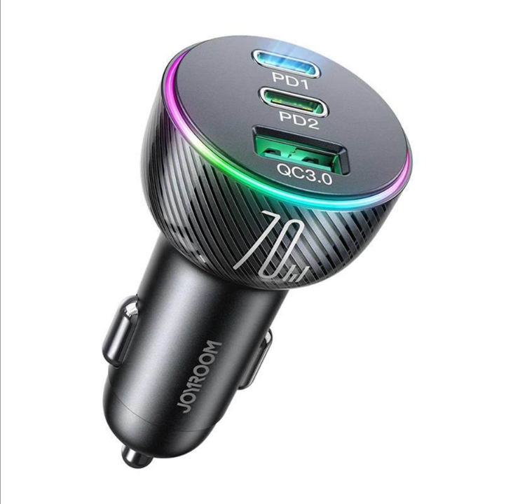 Joyroom Car charger JR-CL26 2x USB-C PD 1x USB 70W (black)