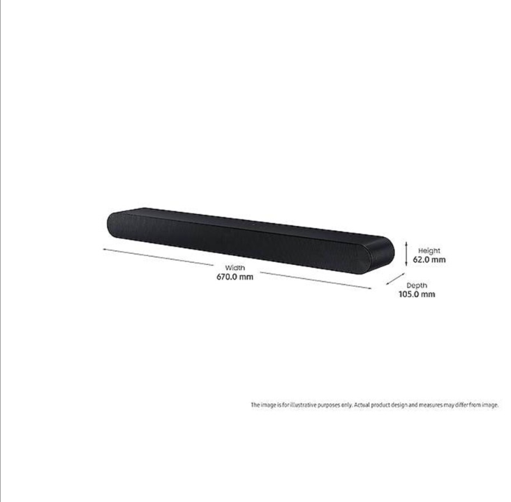 Samsung HW-S66B - sound bar - for TV - wireless