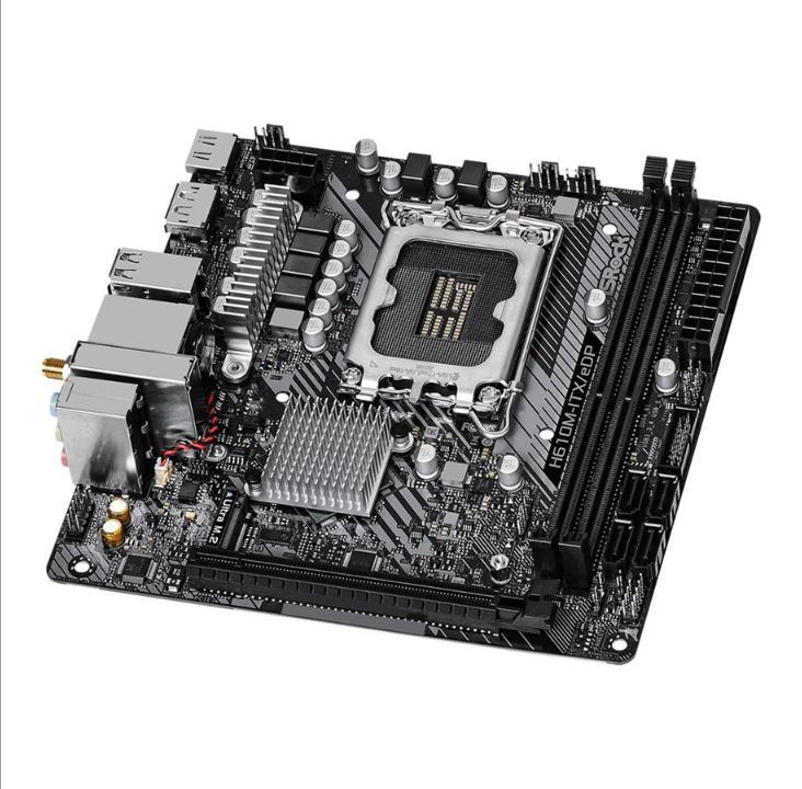 ASRock H610M-ITX/eDP Motherboard - Intel H610 - Intel LGA1700 socket - DDR4 RAM - Mini-ITX