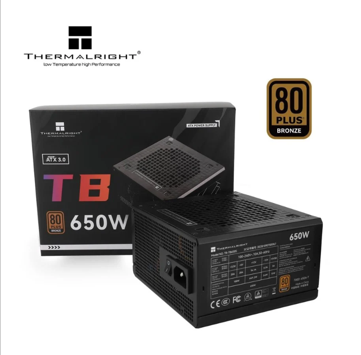 Thermalright TB S - power supply - 650 Watt - 140 mm - 80 Plus Bronze certificate