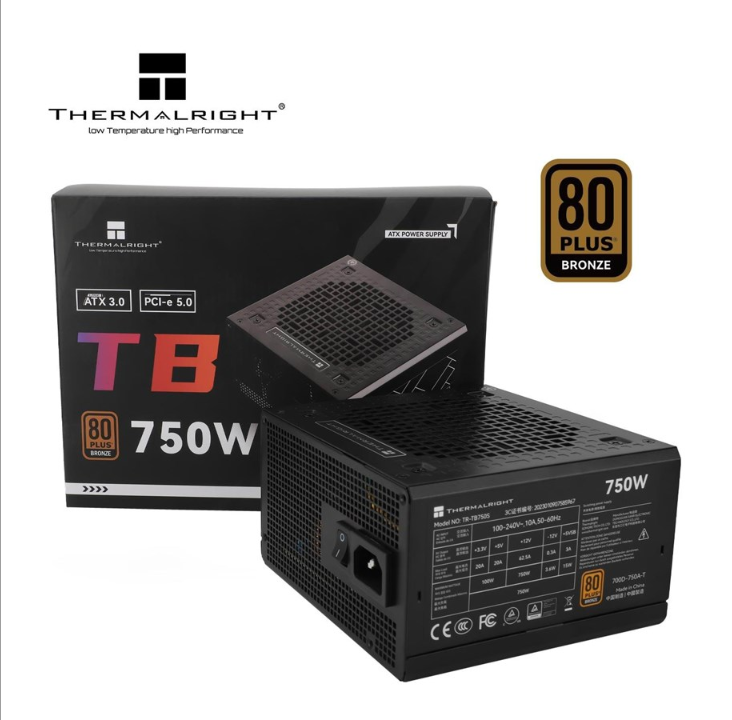 Thermalright TB S - power supply - 750 Watt - 140 mm - 80 Plus Bronze certificate