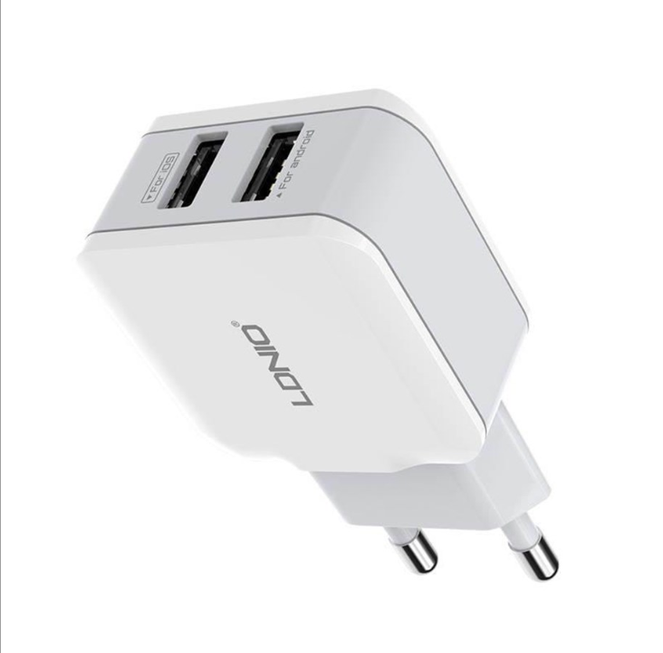 LDNIO Wall charger A2202 2x USB 12W (white)