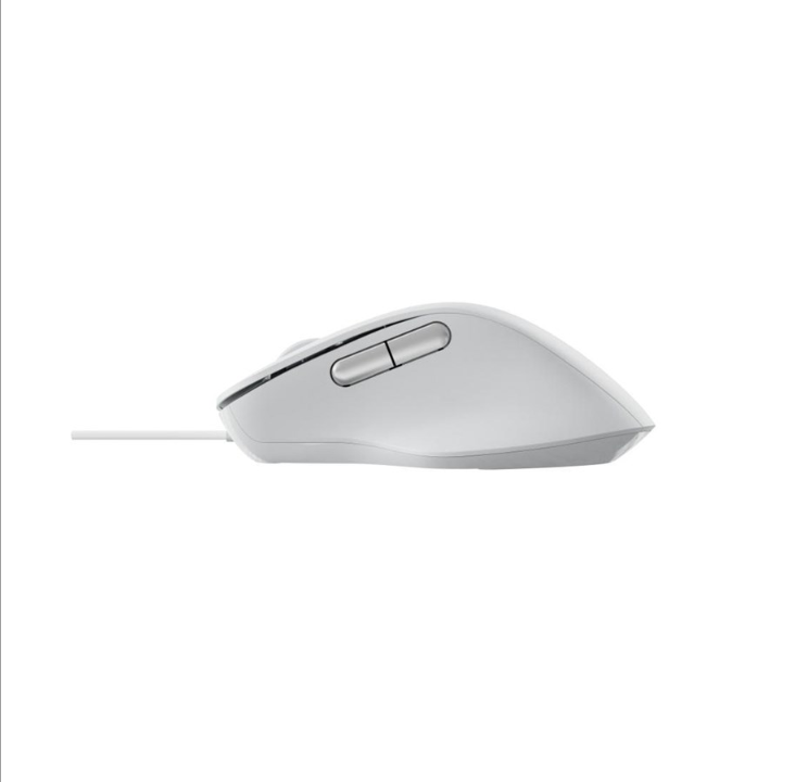 RAPOO Mouse N500 USB Wired Silent Optical White - Mouse - 6 buttons - White