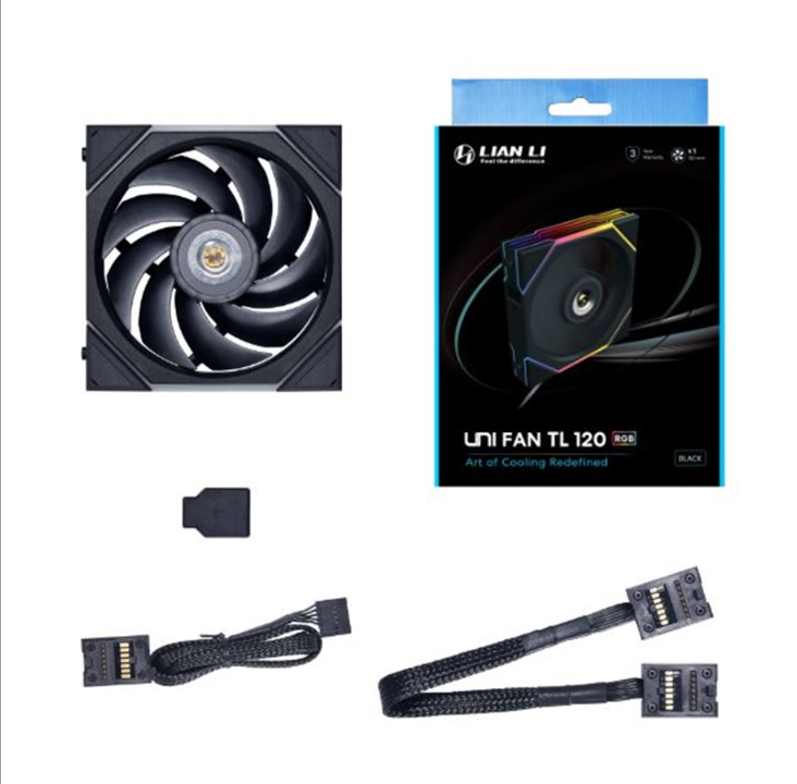 Lian Li UNI FAN TL 120 - Chassis fan - 120mm - Black with RGB LED - 33 dBA