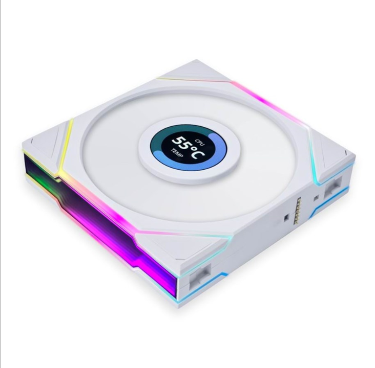 Lian Li UNI FAN TL LCD 120 - مروحة هيكل - 120 مم - أبيض مع ضوء RGB - 27 ديسيبل