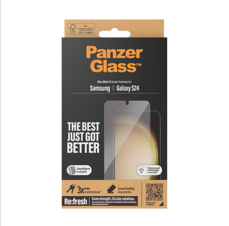 PanzerGlass Screen Protector Samsung Galaxy S24 | Ultra Wide Fit