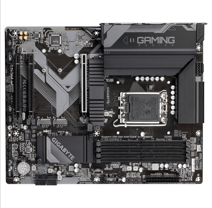 GIGABYTE B760 GAMING X - DDR5 - 1.0 - ATX - LGA1700 Socket Motherboard - Intel B760 - Intel LGA1700 socket - DDR5 RAM - ATX