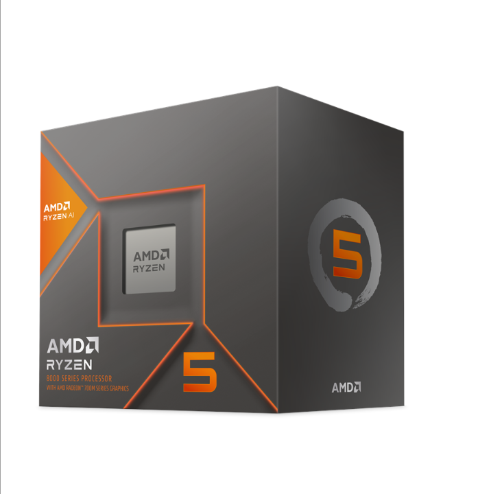 AMD Ryzen 5 8600G Wraith Stealth CPU - 6 cores - 4.35 GHz - AMD AM5 - AMD Boxed (PIB - with cooler)