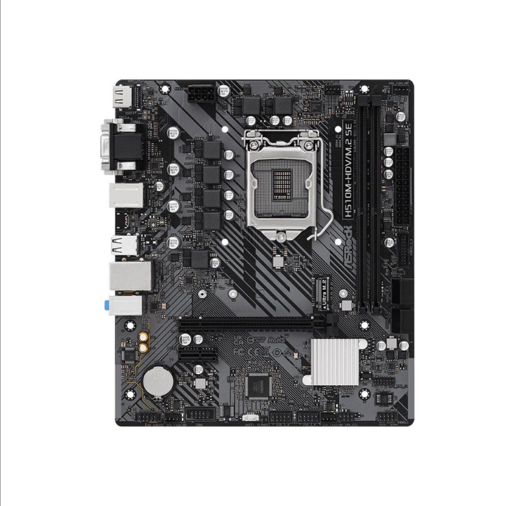 ASRock H510M-HDV/M.2 SE - motherboard - micro ATX - LGA1200 Socket - H470 Motherboard - Intel H470 - Intel LGA1200 socket - DDR4 RAM - Micro-ATX