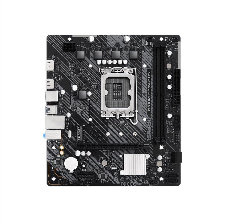 ASRock H610M-H2/M.2 D5 - motherboard - micro ATX - LGA1700 Socket - H610 Motherboard - Intel H610 - Intel LGA1700 socket - DDR5 RAM - Micro-ATX