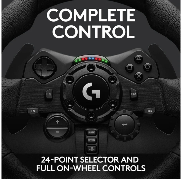 罗技 G923 TREFORCE 赛车方向盘和踏板 - PS5/PS4 和 PC - 方向盘和踏板套件 - Sony PlayStation 4