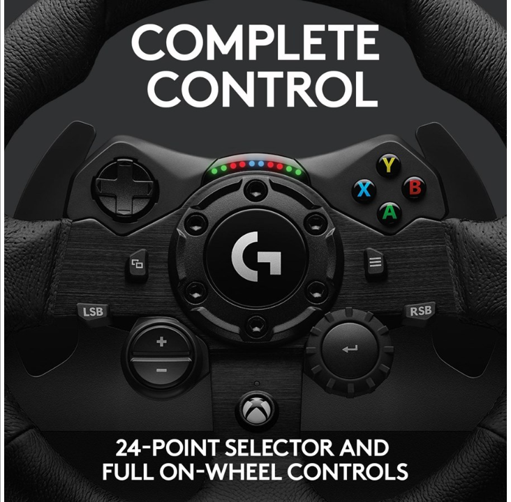 Logitech G923 TRUEFORCE Racing Wheel & Pedals - Xbox One | Series S&X & PC - Steering wheel & Pedal set - Microsoft Xbox One