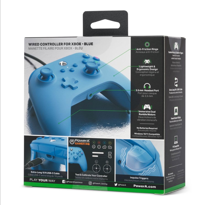 PowerA Wired Controller for Xbox Series X|S - Blue - Gamepad