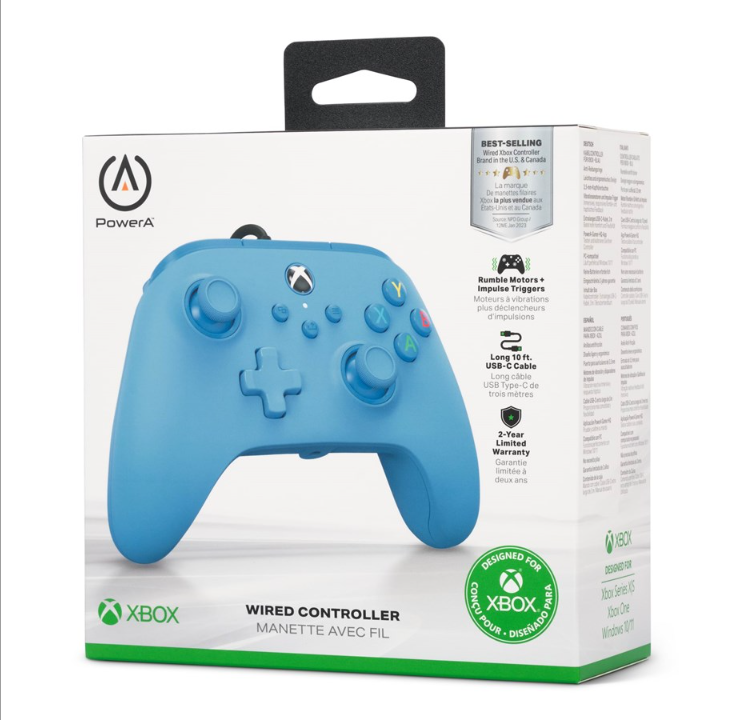 PowerA Wired Controller for Xbox Series X|S - Blue - Gamepad