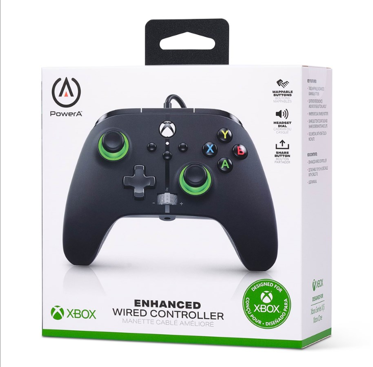 PowerA Enhanced Wired Controller for Xbox Series X|S - Green Hint