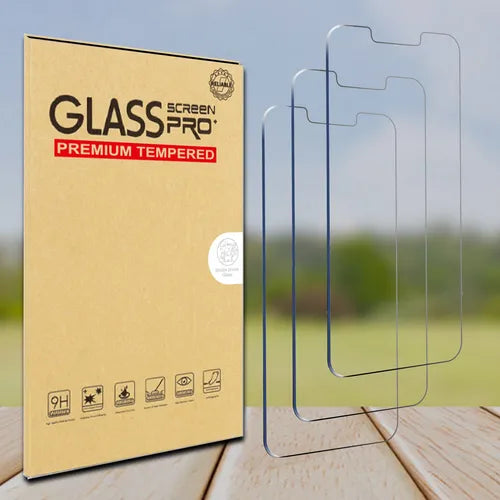 3pcs Premium Tempered Glass Screen Protector For IPhone 14 13 12 11 Pro Max X XR XS Max 7 8 Plus SE 2020 2022 Display 3 Packs Tempered Glass, Case Friendly Gift For Birthday/Valentines/Easter/Boy/Girlfriend