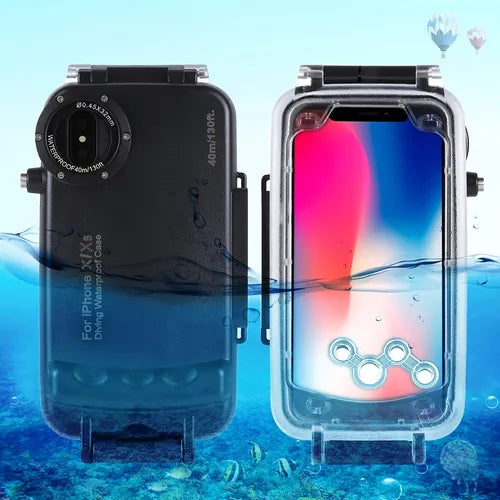 1pc HAWEEL 40m/130ft Waterproof Diving Case For iPhone X / XS, Photo Video Taking Underwater Housing Cover