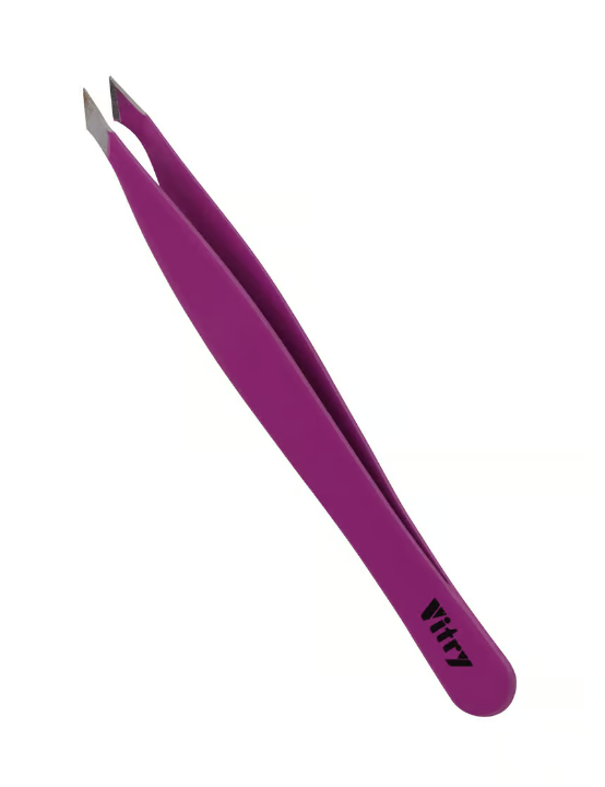 Vitry Yatagan Tweezer Pointed Ends Stainless Steel Purple