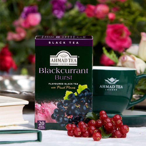 Ahmad Black Fruit Tea. Blackcurrant Burst 20bags