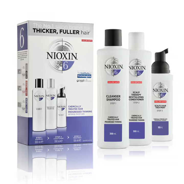 NIOXIN Hair System Kit 6 Noticeably Thin & Chemically Treated