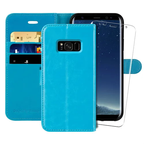 Mobile Phone Case For S8 Wallet Case Leather Flip Cover Card Holder Kickstand Magnetic Open Closure Shockproof Phone Cover For Samsung Galaxy S8