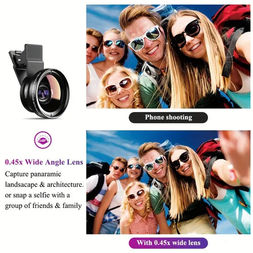 0.45x Universal Ultra Wide Angle 12.5x Macro SLR Special Effect External Camera Mobile Phone Lens