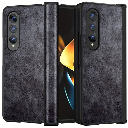 Premium PU Leather Phone Case For Samsung Galaxy Z Fold 4 Fold 3 5G Full Shockproof Case Cover