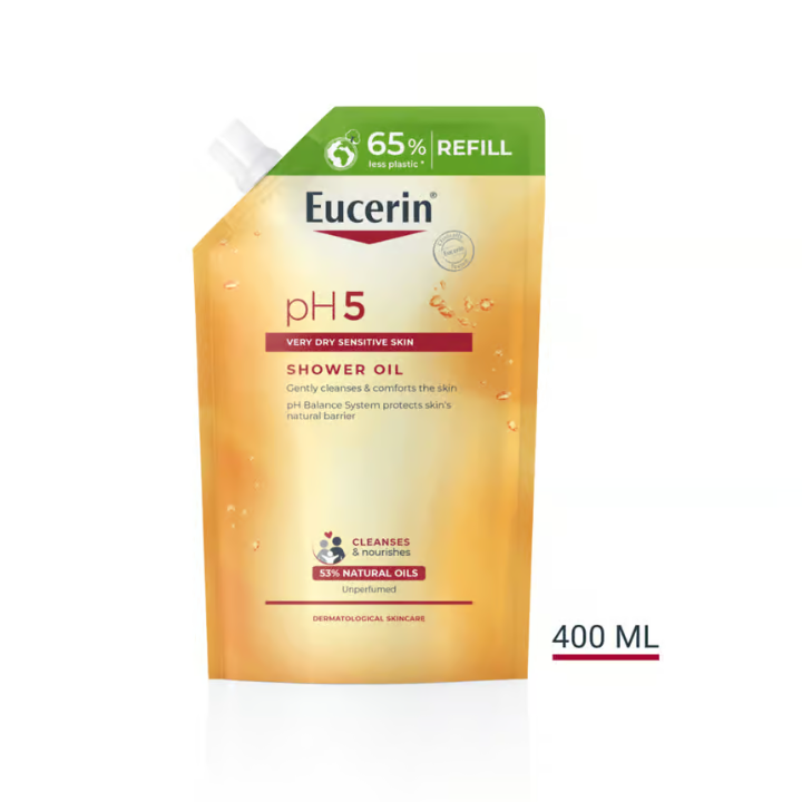 يوسيرين pH5 زيت للاستحمام إعادة تعبئة غير معطر 400 مل