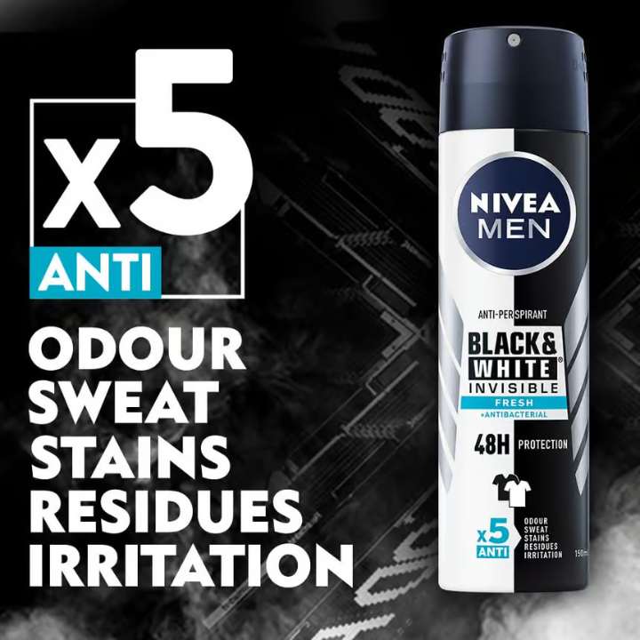 NIVEA MEN Black & White Invisible Fresh Deo Spray 150 ml