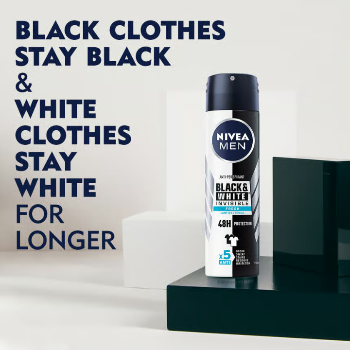 NIVEA MEN Black & White Invisible Fresh Deo Spray 150 ml