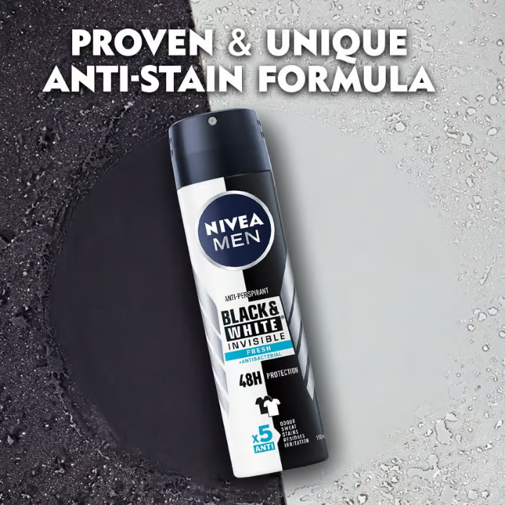 NIVEA MEN Black & White Invisible Fresh Deo Spray 150 ml