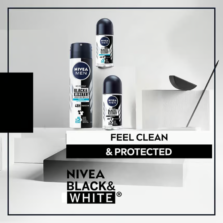 NIVEA MEN Black & White Invisible Fresh Deo Spray 150 ml