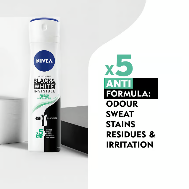 NIVEA Black & White Invisible Fresh 48h Deo Spray 150 ml