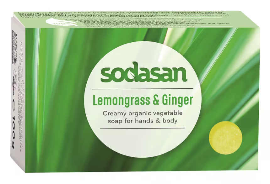 Sodasan Lemongrass & Ginger Soap 100 g