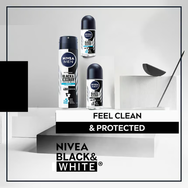 NIVEA MEN 黑色 &amp; 白色 Invisible Original Deo Roll-on 5