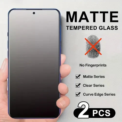 2 Sheets Matte Frosted Tempered Glass, For Xiaomi Poco X3 NFC X4 Pro 5G M4 Pro 4G F4 GT F3 For Redmi Note 11 Pro 11 11S 10 10S 9 9S 9A 9C 9T, Full Screen Protector, 9H Hardness & Anti-Fingerprint, [2-in-1 Set]